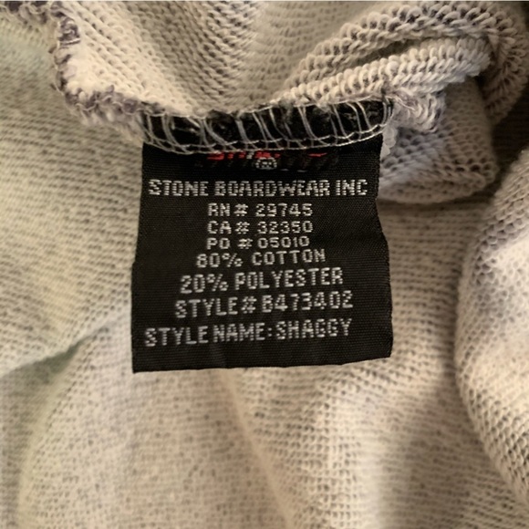 Volcom womens vintage Y2K hooded poncho shaggy hoodie in gray -OS - Picture 5 of 8